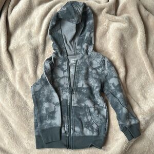 24M grey acid wash zip up hooded sweatshirt